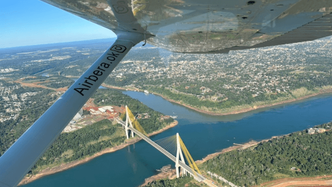 Airplane flight over Iguazu Falls: panoramic views of Iguazú National Park Airplane flight over Iguazu Falls: panoramic views of Iguazú National Park