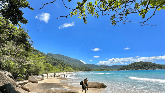 Dive into Caixa D’Aço Natural Pool, a hidden paradise of crystal-clear waters and rock formations in Trindade.