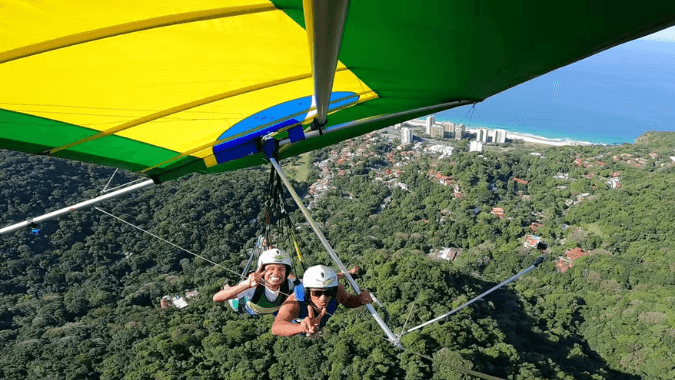 Hang gliding adventure from Pedra Bonita: Rio’s best aerial view.