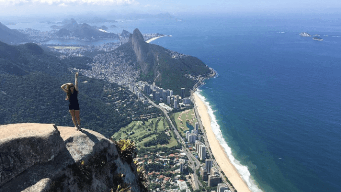 Panoramic views from the top of Pedra da Gávea in Rio de Janeiro