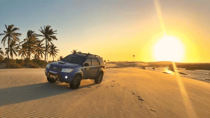 Transfer privativo 4x4 de Fortaleza a Jericoacoara via praias